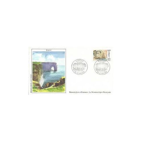 Enveloppe Premier 1er Jour D'émission La Numismatique Française - Philatélie - Etretat 12 Juin 1987