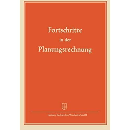 Fortschritte In Der Planungsrechnung