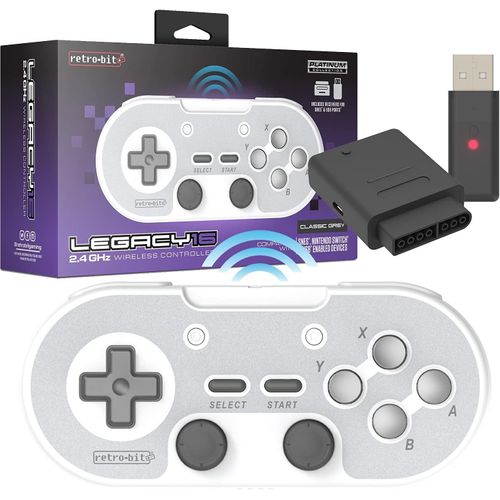Retrobit Legacy 16 Manette USB Filaire pour Switch/PC/Steam/Raspberry Pi Noir