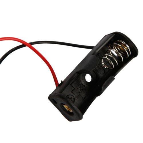 10 x Boites Plastiques pour Batterie 23A/A23 (12V) Avec Ressort Et Cable Noir