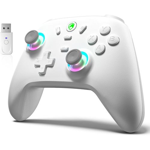Manette PC Sans Fil, 1000Hz, Joystick Hall, RGB, Vibration, Batterie 800mAh, Compatible PC/Switch/Steam Deck/Android/iOS