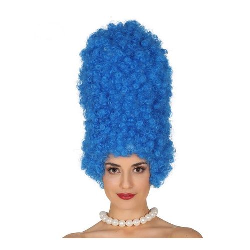Perruque Longue Bouclée Bleue 40 Cm (Taille Unique Femme)