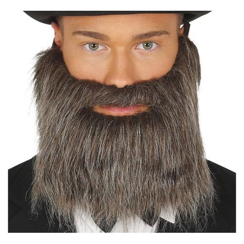 Barbe Grise Et Moustache Avec Caoutchouc Élastique (Taille Unique Adulte)