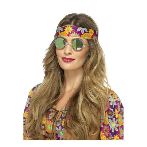 Hippies Lunettes Miroir Cristaux (Taille Unique)
