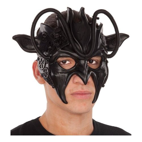 Masque Noir Avec Oreilles Steampunk (Taille Unique Adulte)