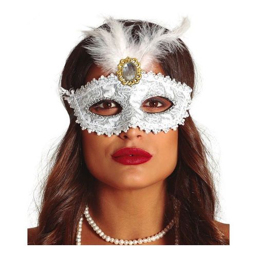 Masque Blanc Avec Stylo (Taille Unique Adulte)