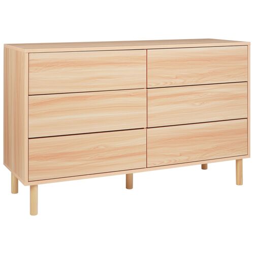 Commode À 6 Tiroirs En Bois Clair Sharpe