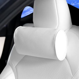 Coussins Appuie Tête Voiture, Support De Nuque D'appuie Repose-Tête Cervical Oreillers De Cou Avec Cuir Mousse À Mémoire Pour Le Siège D'auto Conduite Passager Voyage, Marron, 1 Pièce 