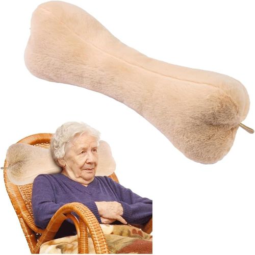 Coussin d'appui-tête inclinable Gris, Coussin de tête pour Fauteuil inclinable, Coussin de tête pour canapé, Coussin de Cou inclinable, Coussin de Cou en os, Coussin de Cou pour canapé