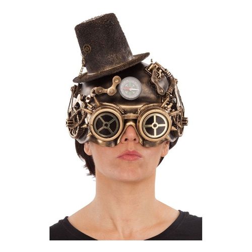 Masque Steampunk Marron (Taille Unique Adulte)
