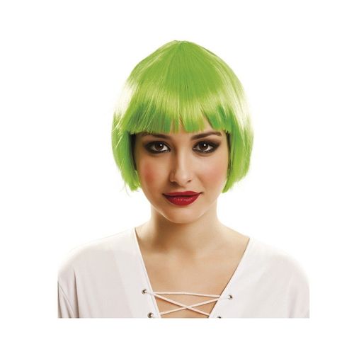 Perruque Cabaret Verte Avec Frange (Taille Unique)