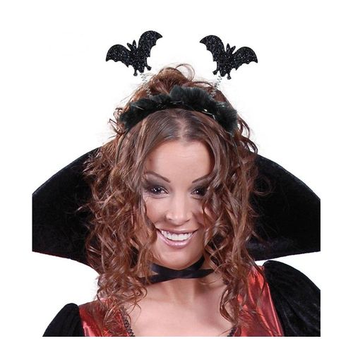 Bandeau Chauve-Souris Avec Marabou Noir (Taille Sans Taille)