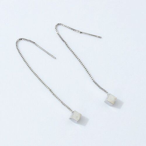 Boucles D'oreilles En Métal, Punk Étoile Carré Géométrique, Chaîne Gland, Ligne D'oreille, Bijoux Vintage Longue Chaîne, Vente En Gros, Pas Cher, Nouvelle Collection