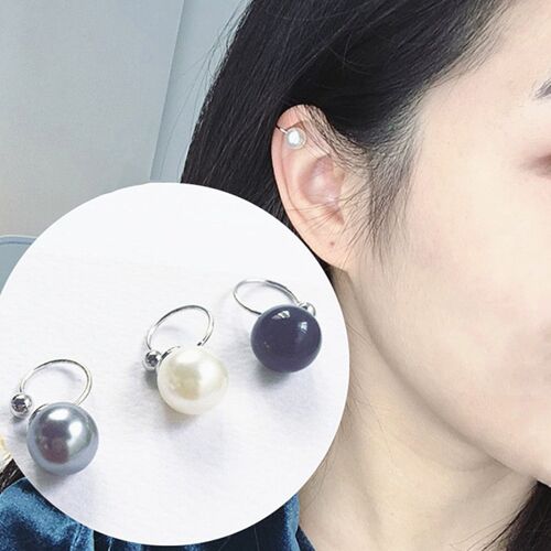 Boucles D'oreilles En Forme De U Pour Femmes Et Filles, 3 Couleurs, Imitation Perle, Clip, Bijoux Sans Piercing, Vente En Gros, Cadeau