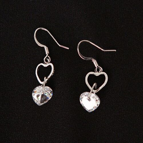Boucles D'oreilles En Cristal De Coeur D'amour Creux Pour Femmes, Bijoux De Charme, Accessoires De Mode, Meilleur Cadeau, Offre Spéciale