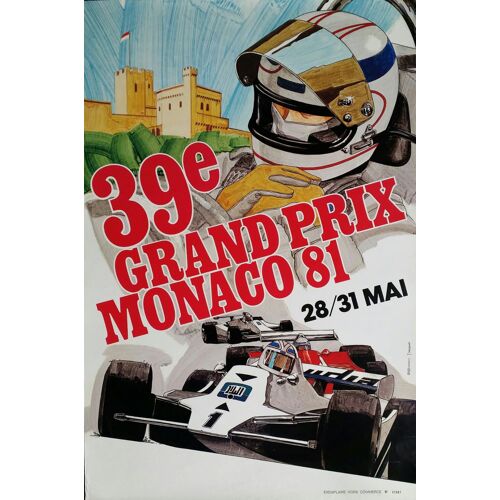 Affiche 39 Ème Grand Prix De Monaco 1981