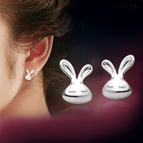 Boucles D'oreilles Lapin Plaqué Argent Pour Bol, Bijoux Animaux, Accessoires, Vente En Gros, Cadeau, Nouveau Design, Simple, Belle, Populaire