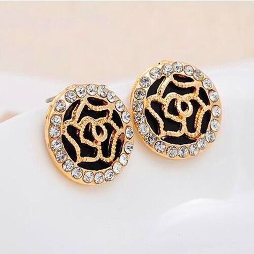 Boucles D'oreilles En Cristal De Fleur De Rose Pour Femmes, Beaux Bijoux Chics, Nouvelle Mode, 2023