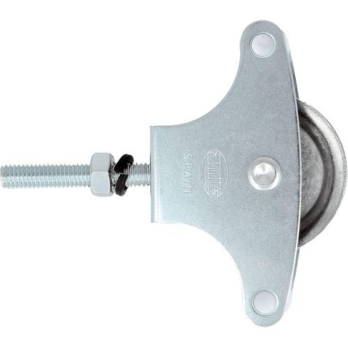 Poulie pour étendoir à linge | Acier | Galet métallique de 39 mm | Vis de fixation et guides inclus | Poulie de corde à linge sécurisée | Poulie de corde à linge extérieure