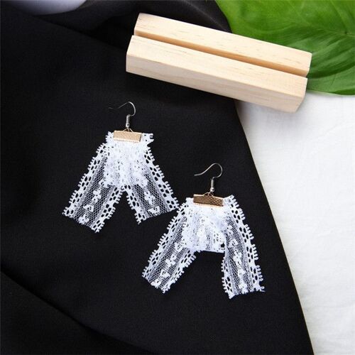 Boucles D'oreilles À Breloques Coréennes Simples Pour Femmes, Boucles D'oreilles En Dentelle Pour Dames, Boucles D'oreilles Percées, Pendentif De Mariage, Cadeaux De Bijoux, 2023