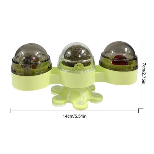 Jouet Boule D'herbe À Chat 3 En 1 Pour Chaton, Moulin À Vent Comestible, Jouet Pour Chaton, Rotation À 360 Degrés, Alimentation En Énergie
