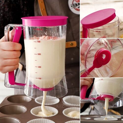 Distributeur De Pâte À Crêpes, Outil De Cuisson Pour Crêpes, 900ml, 4 Tasses