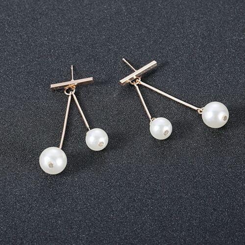 Boucles D'oreilles Élégantes Pour Femmes, Longues, Imitation De Perles, Bijoux De Fête, Vente En Gros
