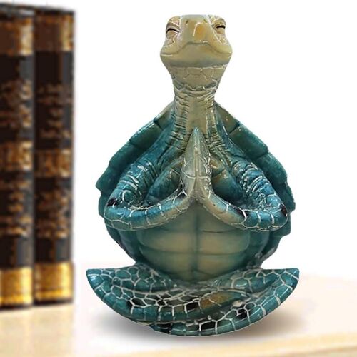 Figurine de Yoga Zen tortue de mer, méditation, objet d'art décoratif à collectionner pour salon spirituel, Art d'intérieur et d'extérieur