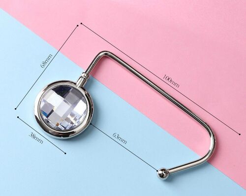 Crochet pliable en métal pour sac à main, créatif, portable, support, coque, table pliante, 10 couleurs