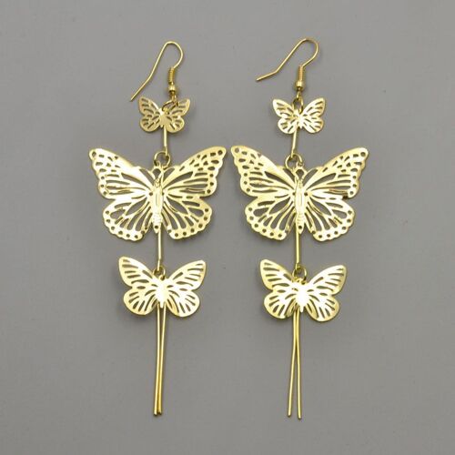 Boucles D'oreilles Pendantes Papillon Pour Filles, Bijoux Fantaisie, Beau Cadeau, Vente En Gros
