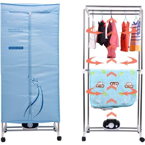 Concise Home Séchoir Électrique 1000w Grande Capacité 15kg Double En Acier Inoxydable À Économie D'énergie Vêtements D'intérieur Penderie