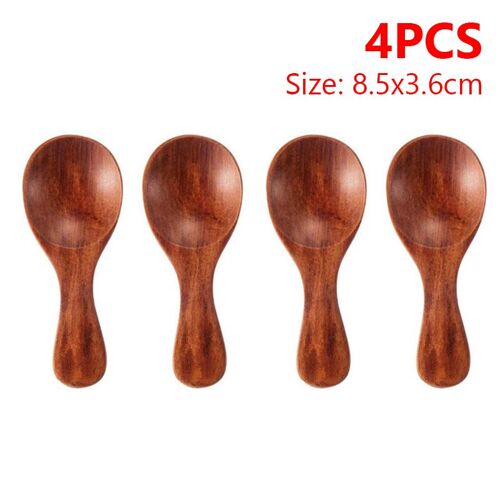 Mini Cuillères En Bois Pour Épices De Cuisine, Cuillère À Condiments, Café, Sucre, Cuillères À Café Pour Enfants, Manche Court, Ustensiles De Cuisine Pour La Maison, 4 Pièces, 2 Pièces, 1 Pièces