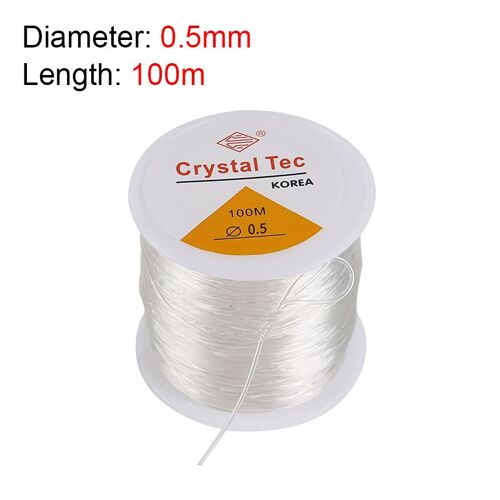 Ligne De Cristal Élastique Transparente Pour Bricolage, Ficelle De Perles, Cordons Commandés, Bijoux, Collier, Bracelet, Ulexécutive, Fils À Coudre À La Maison, 100m