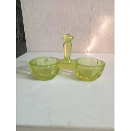 Saliere En Ouraline 1900 Longueur 14 Cm Hauteur 9 Cm