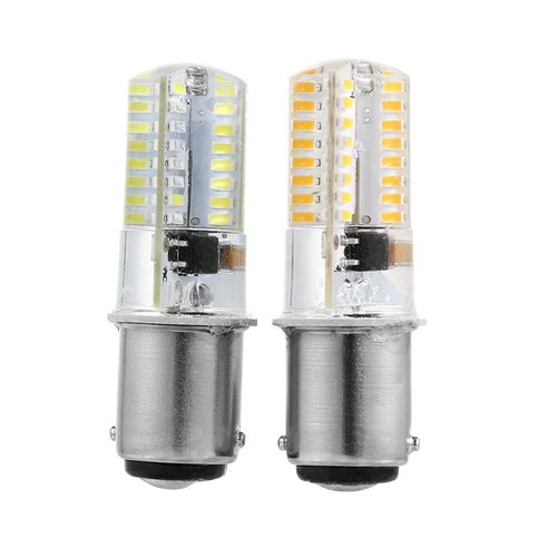 Ampoules De Maïs Led Ba15d Pour Machine À Coudre, Lumières 64smd, Économie D'énergie, Haute Qualité, Blanc Chaud, 110 V, 120v, 2.6w, 3014, 1 Pièce