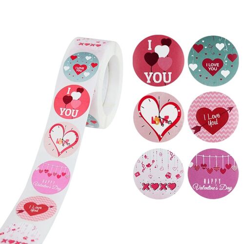Autocollant En Papier Coeur D'amour, Étiquette Scrapbooking Pour La Saint Valentin, Pour Emballage Cadeau, Sceau Autocollant Pour Fête D'anniversaire, Fournitures De Mariage, 500 Pièces