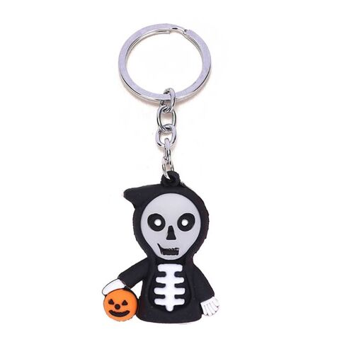 Porte-Clés De Sac De Voiture Pour Hommes Et Femmes, Cadeau À La Mode, En Résine, Citrouille D'halloween, Faucheuse Fantôme