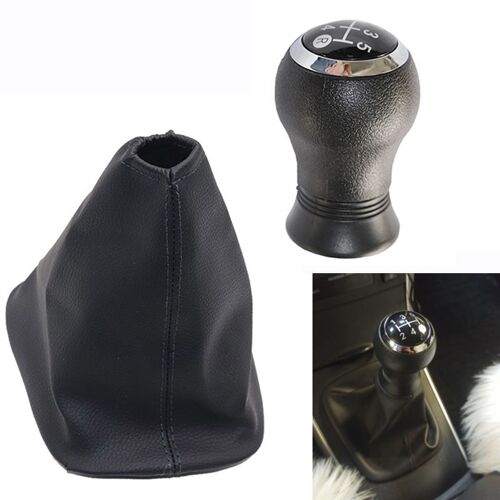 Pommeau De Levier De Vitesse De Voiture Argenté Et Cuir, Couvercle De Botte De Guêtre De Levier Pour Toyota Corolla X E15 2009-2013