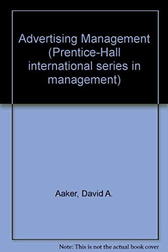 Advertising Management (Prentice-Hall International Series In Management)