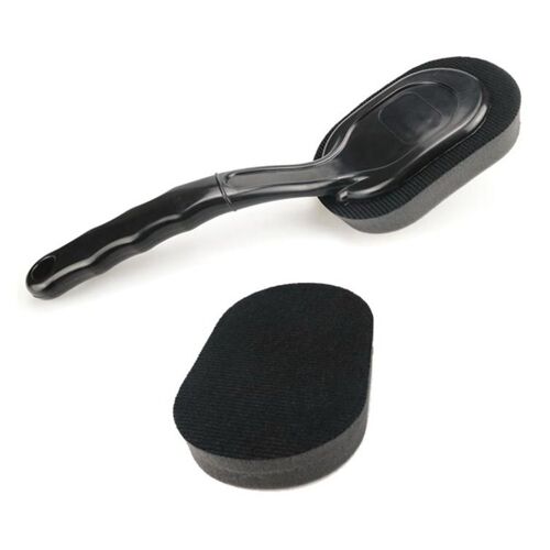 Q39f ¿ Brosse Applicateur De Brillance De Pneu, Habillage De Pneu, Brosse Éponge, Poignée Incurvée, Facile À Saisir, Brosse De Détail Automatique
