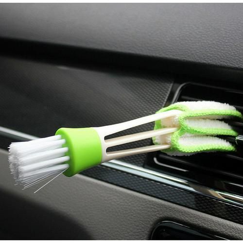 Brosse À Double Face Pour Tableau De Bord Prada De Voiture, Douce, Pour Sortie D'air Conditionné, Anti-Poussière, 1 Pièce