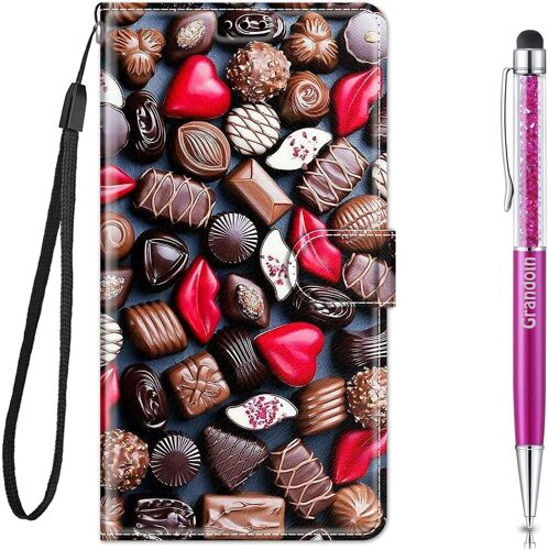 Coque Pour Samsung M53 5g, Galaxy M53 5g, Samsung M53, Coque Samsung M53, Rabat/Clapet Cuir Livre Emplacement Carte Flip/Folio Phone Case (Chocolat)