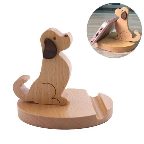 Support de téléphone Portable à effet 3D pour chiot, ornements pour chiens, mains libres, pour regarder un film