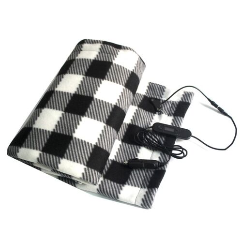 Couverture Chauffante De Voiture Électrique, 100x60cm, Couverture De Noël, Voyage, 4 Réglages De Chaleur, Minuterie 1 Heure