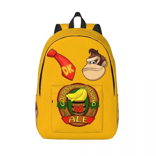 Sac à dos à compartiments multiples, motif Donkey Kong, motif féminin, cadeau de rentrée scolaire, sac à dos léger, voyage