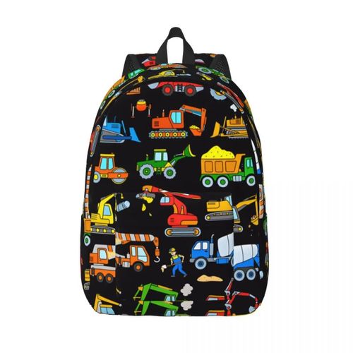 Sac à main rétro lavable T-Tayo The Little Bus Excavator pour femmes, ideal pour les cadeaux, le quotidien, le camping