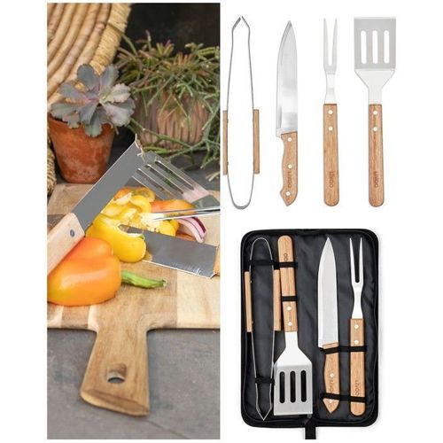 Ustensiles à Plancha Barbecue en acier inoxydable Pour barbecue + Sacoche
