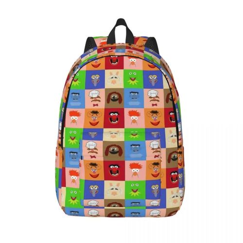Sac à dos Muppets pour collégiens, lycéens, etudiants, groupe Electric Mayhem, sac à dos en toile pour hommes et femmes, sac à dos durable