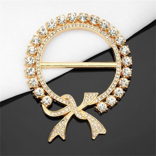 Broches À Noeud Papillon En Cristal, Broche Pour T-Shirt, Châle, Anneau, Clip, Écharpes, Attache, Bouton Noué, Accessoires