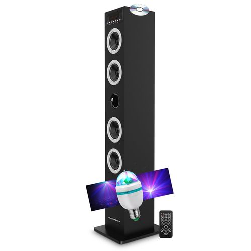 Tour de son multimédia avec Lecteur CD DS120CD avec Bluetooth USB/SD/Radio FM - Puissance de 60 Watts, Ampoule DIAMS